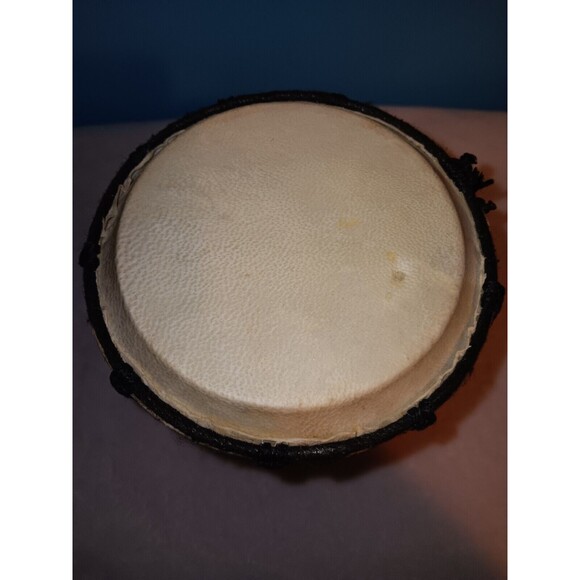 Indonesian Handmade Mini Wood Drum Pre-owned - Picture 2 of 10